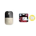 HP Z3700 Wireless Optical Mouse with USB Receiver and 2.4GHz Wireless Connection/ 1200DPI / 16 Month