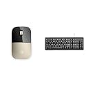 HP Z3700 Wireless Optical Mouse with USB Receiver and 2.4GHz Wireless Connection/ 1200DPI / 16 Month