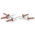 Powder Coated POP Colour Rivets Used for HPL Fixing in Facade Elevation | Colour - Beige Brown 8024 | Size - 4.8 * 19 * 14 MM | 200 Pcs per Box