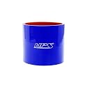 HPS HTSC-325-BLUE Silicone High Temperature 4-ply Reinforced Straight Coupler Hose, 75 PSI Maximum Pressure, 3" Length, 3-1/4" ID, Blue