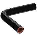 HPS HTSER90-062-075-BLK Silicone High Temperature 4-ply Reinforced 90 degree Elbow Reducer Coupler Hose, 100 PSI Maximum Pressure, 4" Leg Length on each side, 5/8" > 3/4" ID, Black