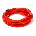 HPS Performance (HTSVH95-RED) 3/8" (9.5mm) ID Red High Temperature Silicone Vacuum Hose, 3mm Wall Thickness, 40 psi Maximum Pressure, 1' Length