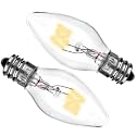 HQRP 2-Pack 15W 120V Light Bulbs for Natural Salt Lamps Compatible with LEVOIT HemingWeigh SMAGREHO Salt Lamp Natural Himilian Hymalain Pink Salt Rock Lamps