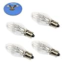 HQRP 4-Pack 15W 120V Light Bulbs for Himalayan Salt Lamps/Salt Rock Lamps