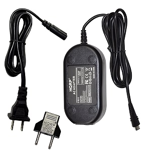 hqrp ac adapter for canon vixia hf-r800 hf-r82 hf-r80 legria hf r66 hf r67 hf r68 hf r606 camcorder charger power supply cord  euro plug adapter