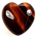 HQRP-Crystal 1PC Heart Aquamarine Lapis Lazuli Agate Quartz Chalcedony Mookaite Laradorite Jasper Aventurine Sodalite Amber (Red Tiger Eye)