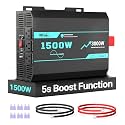 HQST 1500W Pure Sine Wave Inverter, GFCI Protection, 12V to 120V