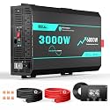 HQST 3000W Pure Sine Wave Power Inverter, Surge 6000W for 5s Boost, 12V DC to 120V AC