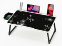 HR HARSH FASHION US COTTEED BLACK FLOWER Wood Portable Laptop Table