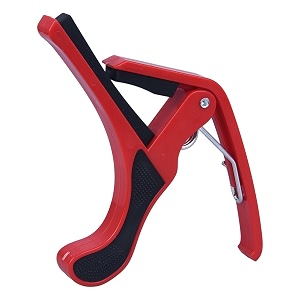 one handed trigger guitar metal capo quick change for ukulele electric and acoustic guitars alloy white red