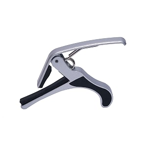 one handed trigger guitar metal capo quick change for ukulele electric and acoustic guitars alloy white sliver