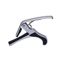 One Handed Trigger Guitar Metal Capo Quick Change For Ukulele, Electric And Acoustic Guitars (ALLOY) (White) (SLIVER)