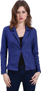 hrikshika fashion solid single breasted casual women blazer