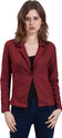 HRIKSHIKA FASHION Women Solid Single Breasted Casual Blazer (Maroon)