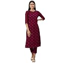 Hritika Women39s Faux Georgette Regular Kurta HRKB0070PRPLE_S_Purple