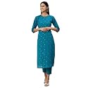 Hritika Women39s Faux Georgette Regular Kurta Set