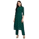 Hritika Women Faux Georgette Sequin Pattern Straight