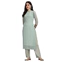 Hritika Women Faux Georgette Sequin Pattern Straight