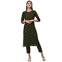 Hritika Women39s Faux Georgette Regular Kurta Set