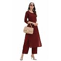 Hritika Womens Cotton Blend Jacquard Woven Kurta