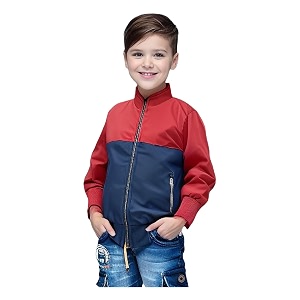 hrkk kids windcheaters solid polyester blend jackets for boys and girls 