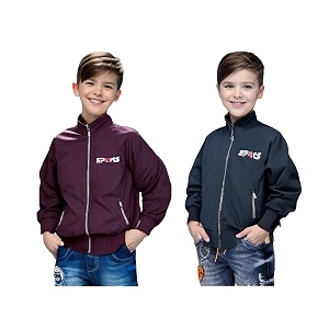 HRKK Kids Windcheaters Solid Polyester Blend Jackets