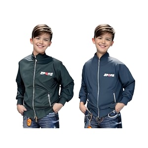 hrkk kids windcheaters solid polyester blend jackets for boys and girls 