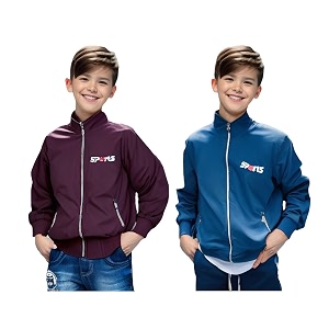 HRKK Kids Windcheaters Solid Polyester Blend Jackets