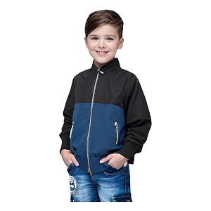 hrkk kids windcheaters solid polyester blend jackets for boys and girls 