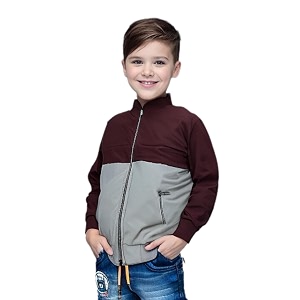 hrkk kids windcheaters solid polyester blend jackets for boys and girls 