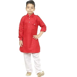 HRR Boys Pathani Suit in 100 Cotton