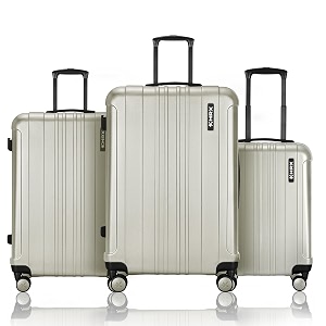 HRX Force 3-Piece Luggage Set Silver Polycarbonate