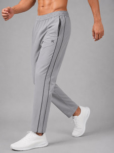 hrx by hrithik roshan striped men grey track pants