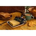 HS HINDUSTANI SAUDAGAR Blue Meadow Ceramic butterdish Handmade Container with Tray & lid Microwave & Dishwasher Safe Serve Ware for Hotel Cafe Restaurant Home for Daily use & Gifting.