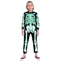 HSCTEK Light-up Child Skeleton Costume, Led Halloween Cosplay Boys Girls