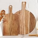 Hsei 2 Pcs Acacia Wood Cutting Boards Charcuterie Board