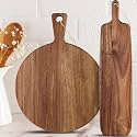 Hsei 2 Pcs Acacia Wood Cutting Boards Charcuterie Board