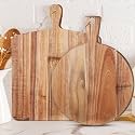 Hsei 2 Pcs Wood Cutting Boards with Handle Charcuterie Boards, Vintage