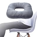 Hshbxd Donut Pillow for Tailbone Pain Relief, Wheelchair Cushion for Hemorrhoids and Bed Sores, Pregnancy, Donut Pillow Suitable for Office, Long Travel, Car and Home Sofa (Checkerboard – Light Gray)