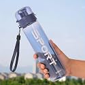 HSR 450 ml Leak‑Proof Sports Water Bottle with Flip‑Top Lid &amp; Wrist Strap – Durable BPA‑Free Plastic Gym Bottle, Gradient Blue for Men &amp; Women