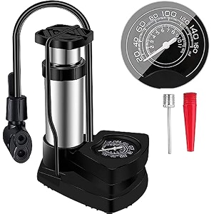 hsr bike accessories and cycle for universal portable foot air pump with tire pressure gauge motorbikebicyclefootballelectric scooter