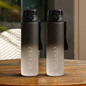 hsr portable leakproof bpa free plastic motivational water bottle for men amp women perfect for travel gym office sports hiking cycling water bottle 1 l