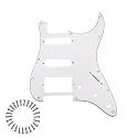 HSS 11-Hole Strat Pickguard for Fender Stratocaster, White 3Ply