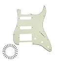 HSS 11-Hole Strat Pickguard for Fender Stratocaster,Mint Green 3Ply
