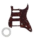 HSS 11-Hole Strat Pickguard for Fender Stratocaster, Brown Tortoise