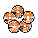HSS Circular Saw Blade 2inch - BRSCHNITT 5PCS 72T 10mm Bore Cutting Discs for Cutting Wood, Copper, Aluminum, Plastic and Soft Metal