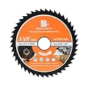 HSS Circular Saw Blade 3 3/8inch - BRSCHNITT 44T 3/5"-3/8" Bore Cutting Discs for Cutting Wood, Copper, Aluminum, Plastic and Soft Metal