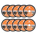 HSS Circular Saw Blade 3 3/8inch - BRSCHNITT 10pcs 44T 3/5"-3/8" Bore Cutting Discs for Cutting Wood, Copper, Aluminum, Plastic and Soft Metal