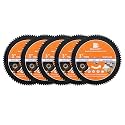 HSS Circular Saw Blade 3inch - BRSCHNITT 5pcs 72T 10mm Bore Cutting Discs for Wood, Copper, Aluminum, Plastic and Soft Metal
