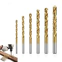 HSS Twist Side Cutting Drill Bit, 3-8mm Titanium Coated Drill Bit Set
